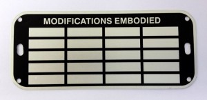 Custom aluminium asset tag for UK business by Premium Signs