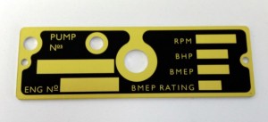 Custom aluminium asset tag for UK business by Premium Signs
