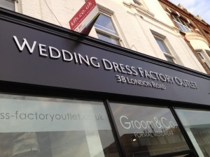 Wedding Dress Factory Outlet Signage