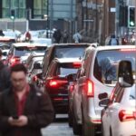london traffic and pedestrians
